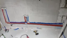 Монтаж скрытой разводки труб в ванной комнате
